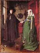 Jan Van Eyck The couple Arnolfinis brollop oil on canvas